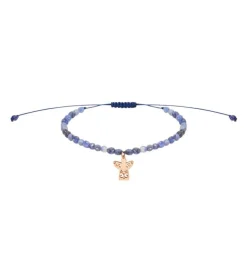 Armbånd med skytsengel og sodalitsten, roseguld