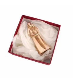 Bronzefigur, Par; Sammen på vej, 9 cm i æske
