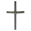 Bronzekors grøn patineret, 21 cm