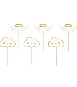 Cupcake Pynt – Skyer og Vinger, 1 pk 6 stk
