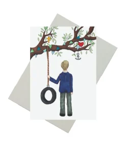 Dobbeltkort, Konfirmationskort til Dreng, m. kuvert, A6