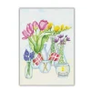 Dobbeltkort m. kuvert, Blomster i vaser, A6