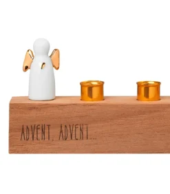 Engel adventsstage, guld til juletræslys