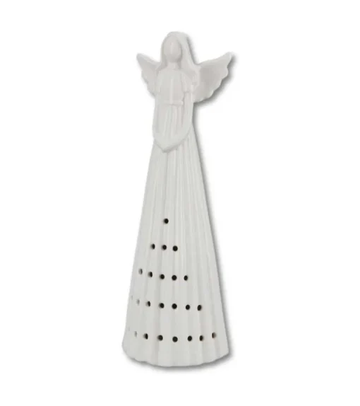 Engel med LED lys, 26 cm