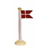 Fødselsdagsflag, brun med prikker, 19 cm