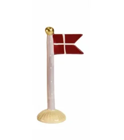 Fødselsdagsflag, brun med prikker, 19 cm
