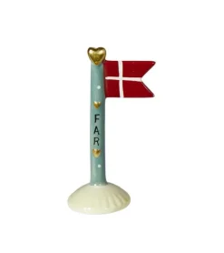 Fødselsdagsflag, far – havgrøn, 14 cm