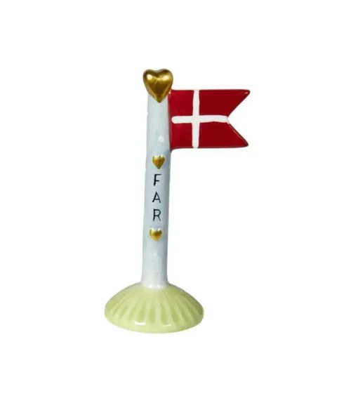 Fødselsdagsflag, far – lyseblå, 14 cm