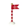 Fødselsdagsflag, rød og hvid, 14 cm