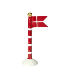 Fødselsdagsflag, rød og hvid, 14 cm
