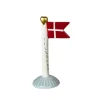 Fødselsdagsflag, tillykke – hvid, 14 cm