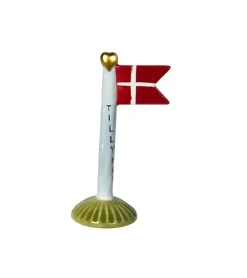 Fødselsdagsflag, tillykke – lyseblå, 14 cm
