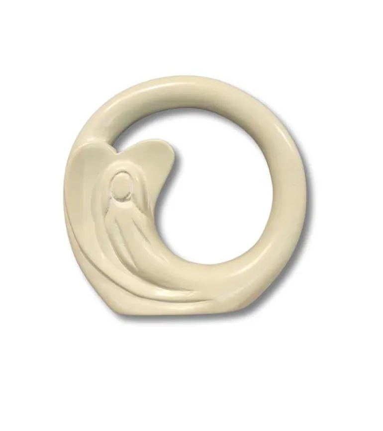 Fedtsten, Engel i ring, Ø 10 cm