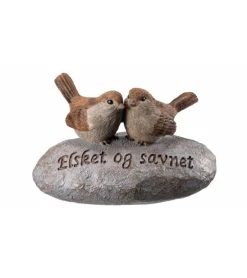 Gravpynt, 2 fugle på sten, Elsket og savnet