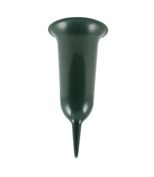 Gravvase Med Spids H32 cm Grøn