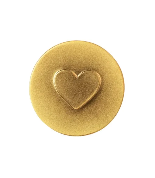 Guld Hjerte amulet i pose