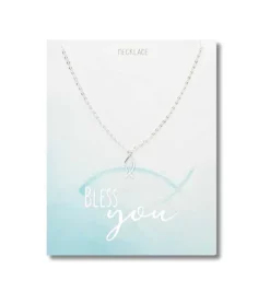 Halskæde “Bless you” fisk, sølv