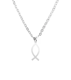 Halskæde “Bless you” fisk, sølv