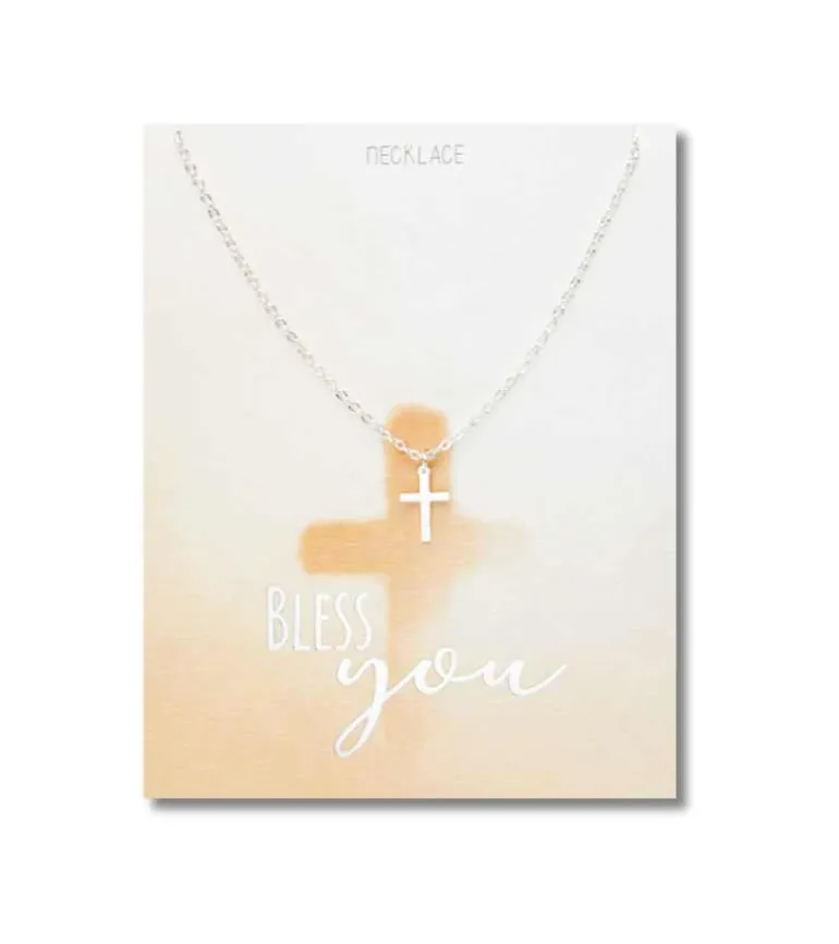 Halskæde “Bless you” kors, sølv