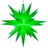 Herrnhuter Stjerne, Grøn, Plast, 13 cm LED