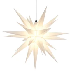 Herrnhuter Stjerne, Hvid, Plast, 68 cm