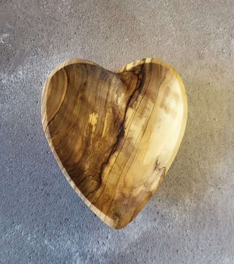 Hjerteskål i oliventræ