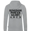 Hoodie: Kingdom Power Glory, Grå