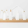 Julekrybbe i hvidt porcelæn