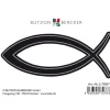 Klistermærke til bilen – sort fisk