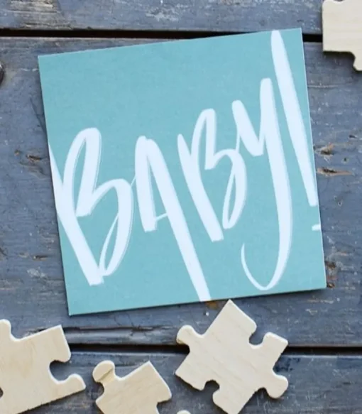 Kvadratisk Postkort: BABY
