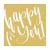 Kvadratisk Postkort: Happy for you!