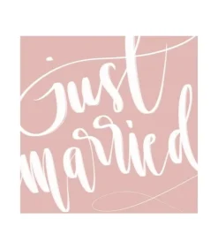 Kvadratisk Postkort: Just married