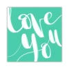 Kvadratisk Postkort: Love you