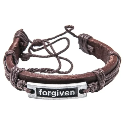 Læder armbånd – “Forgiven”