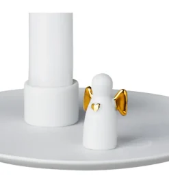 Lysestage med engel, Guld