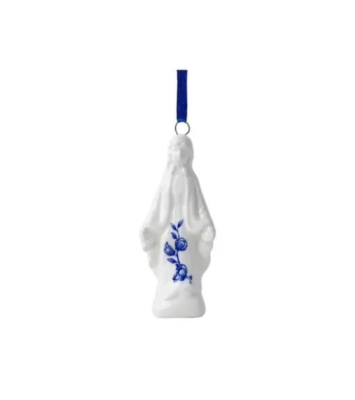 Madonna ophæng m. blomster motiv, Porcelæn