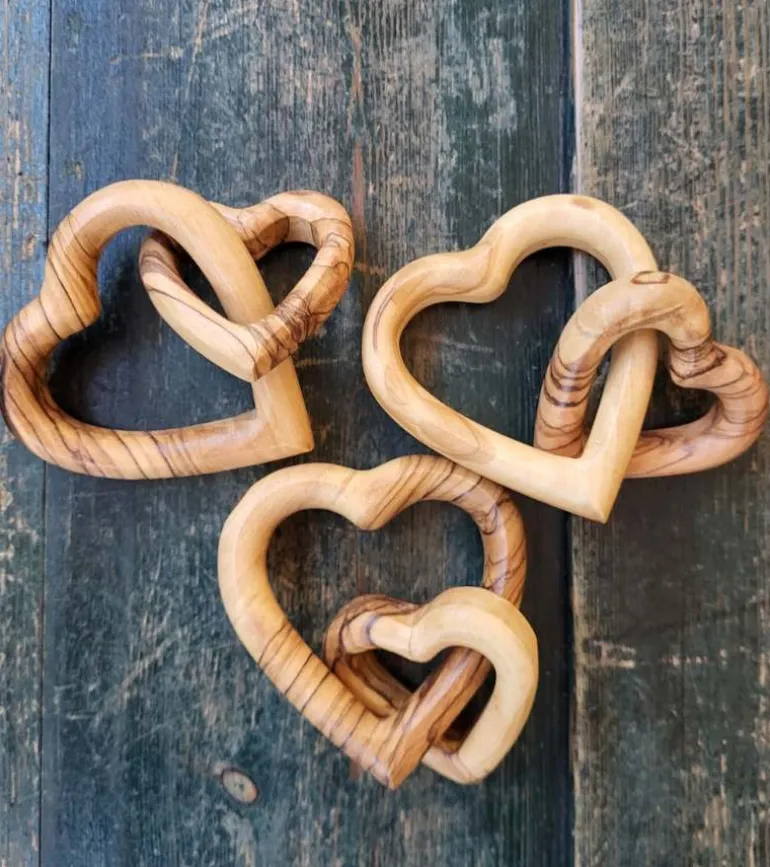 Mor og Barn hjerter i oliventræ