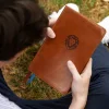 NKJV, Thinline Bibel brown immiteret leather soft