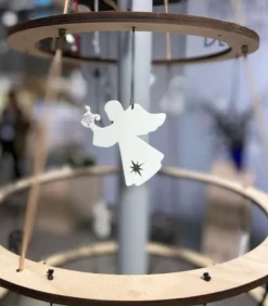 Ophæng Engel Harpe – hvid