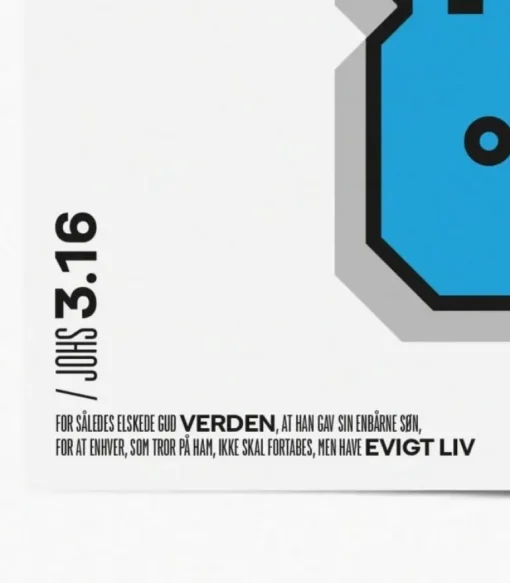Plakat: Johannes 3:16, 50×70 cm