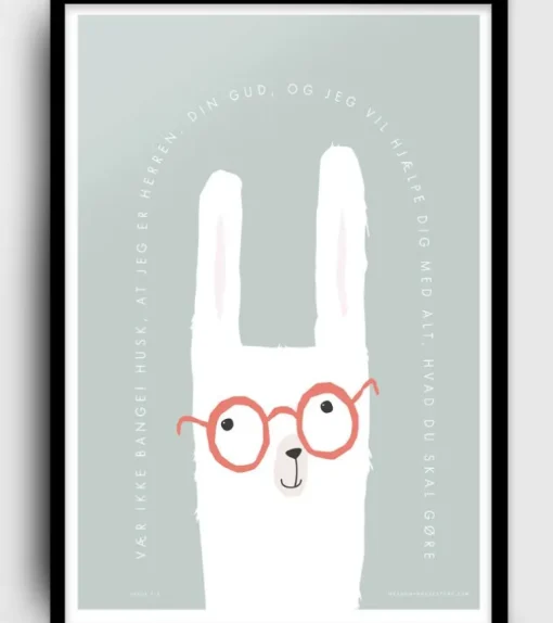 Plakat med lama: Vær ikke bange!, A3