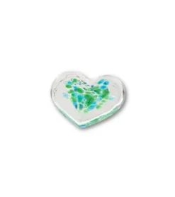 Plettet glashjerte, grøn & blå