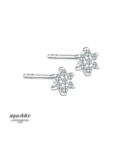 Ørestikker – Stjerne med klare zirkonia, sølv