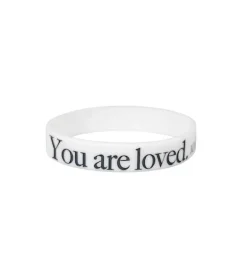 Silikone Armbånd: You Are Loved, Hvid