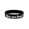 Silikone Armbånd: You Are Loved, Sort