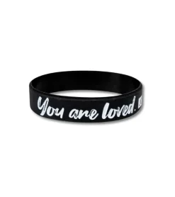 Silikone Armbånd: You Are Loved, Sort