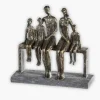 Skulptur: Familien har hjemstad i hjertet, metal, 26 cm