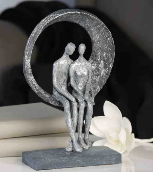 Skulptur, Par i Kærligheds cirkel, 30 cm