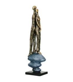 Skulptur, Par med ryggen til hinanden, 38 cm
