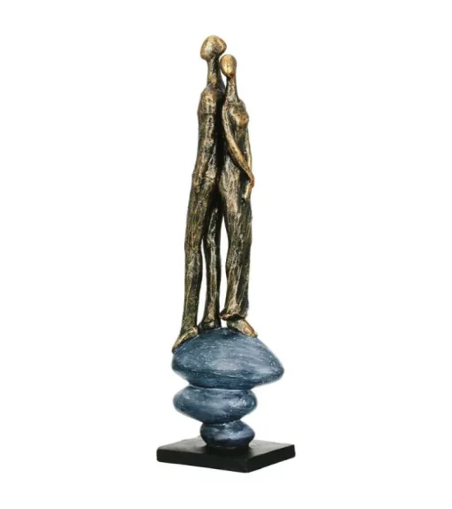 Skulptur, Par med ryggen til hinanden, 38 cm